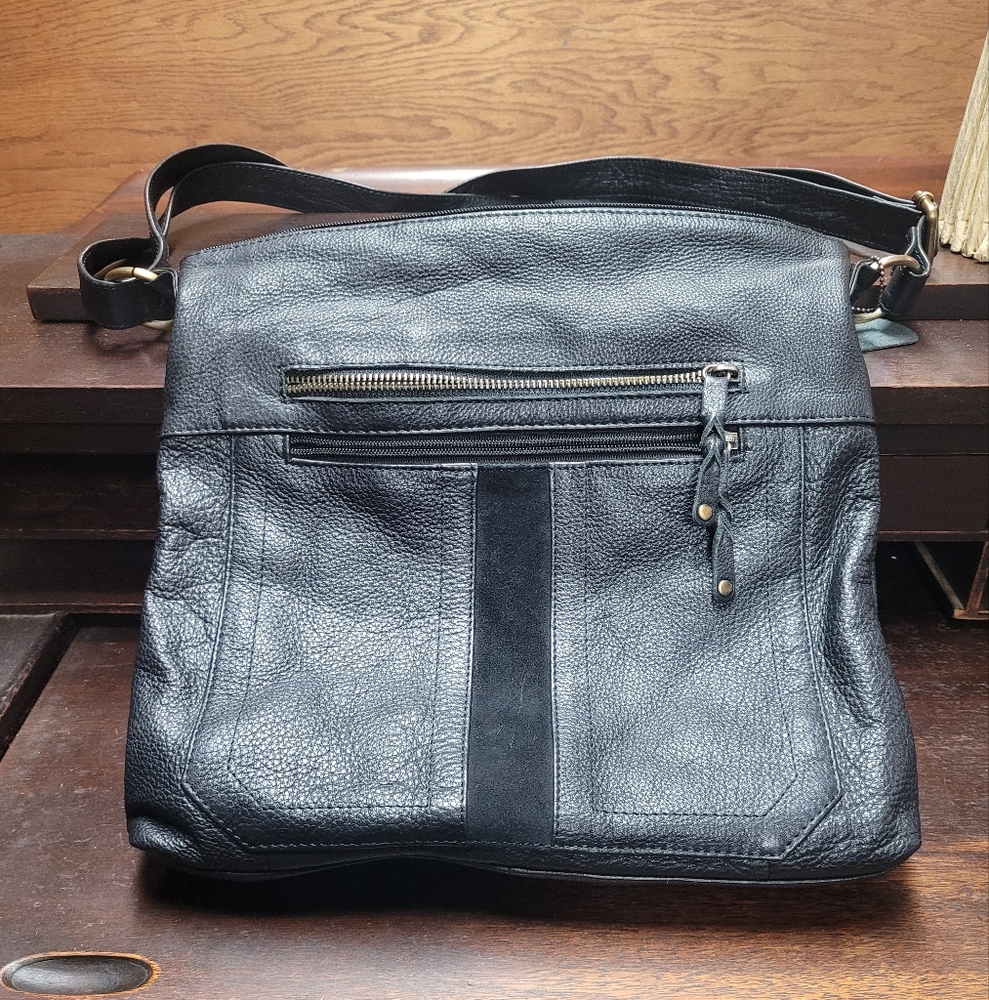 Black Leather Crossbody Bag